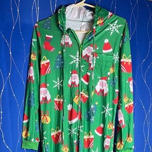 NWOT Christmas Hooded Onesie Pajama, Size Small!
